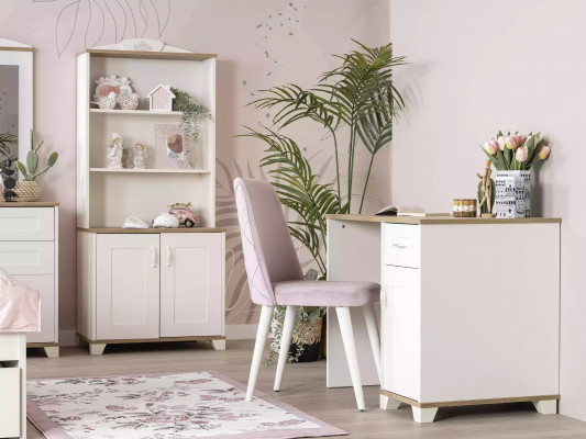 Computertafel Bureau Kinderbureau Hout Boekenkast Wit