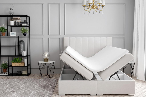 Luxe bed gestoffeerde meubels slaapkamer boxspringbed design tweepersoonsbed nieuw