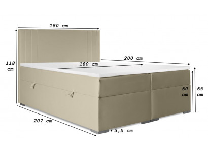 Tweepersoons gestoffeerd slaapkamerbed modern meubilair gestoffeerd boxspringbed