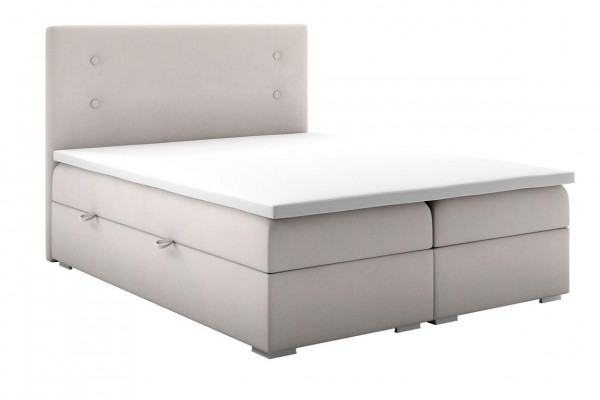 Slaapkamer Bed Bekleding Modern Ontwerp Luxe Tweepersoons Bed Beige Boxspringbed