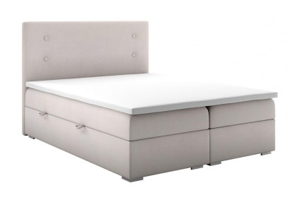 Slaapkamer Bed Bekleding Modern Ontwerp Luxe Tweepersoons Bed Beige Boxspringbed