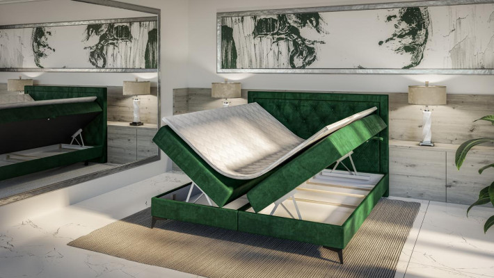Luxe gestoffeerd boxspringbed tweepersoons gestoffeerd stoffen design bed meubels