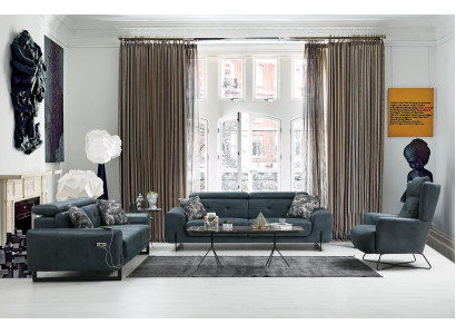 Moderne set van 3 delen woonkamer bankstel designer zitmeubelen gestoffeerde fauteuil nieuw