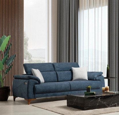 Woonkamerset Moderne Luxe Bankstel 3-delige Beklede Meubels Textiel Nieuw.