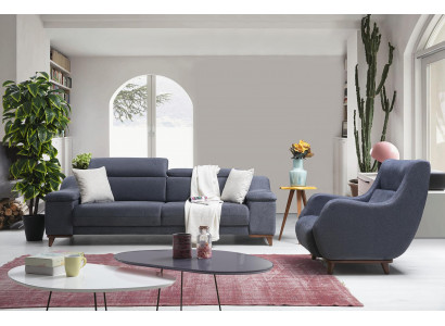 Woonkamer compleet 2-delig driezitsbank Modern Stoffen Fauteuil Nieuwe Meubels Bank