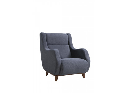 Grijze fauteuil moderne zitkamer gestoffeerde meubels textiel meubeldesign