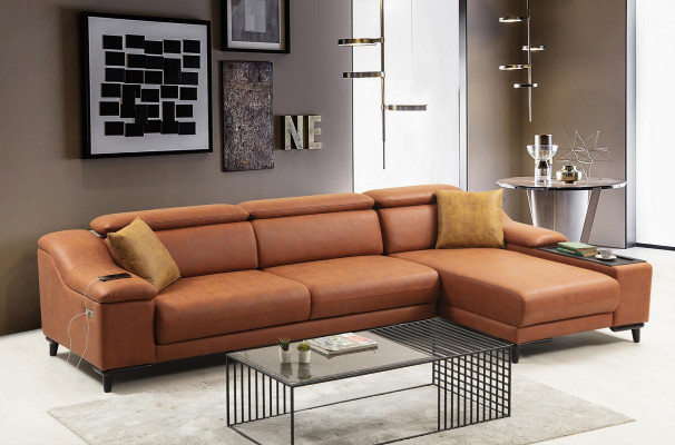 Woonkamer hoekbank Modern L-vorm Bank Bank Samenstelling Bekleding Nieuw