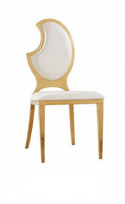 Ontwerp stoel bekleding Nieuw Moderne stoelen Eetkamer Luxe roestvrijstalen fauteuil