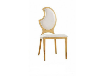 Ontwerp stoel bekleding Nieuw Moderne stoelen Eetkamer Luxe roestvrijstalen fauteuil
