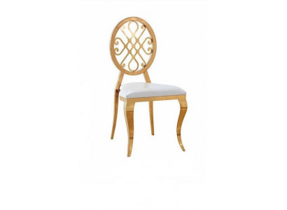 Ontwerpstoel leunstoel gestoffeerde stoelen luxe textiel roestvrijstalen fauteuil eetkamer