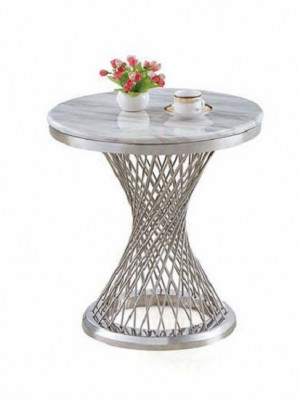 Ronde salontafel bijzettafel roestvrij staal luxe meubels woonkamer rond.