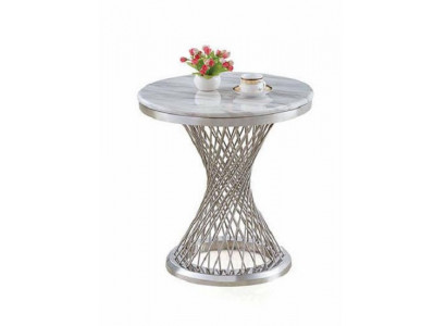 Ronde salontafel bijzettafel roestvrij staal luxe meubels woonkamer rond.