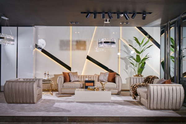 Fauteuil Design Woonkamer Bekleding Hout Modern Luxe Nieuw Kleur beige