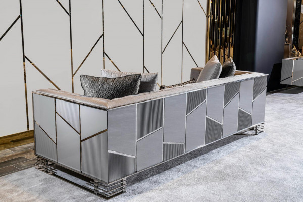 Bankstel 3+3+1 zits salontafel bijzettafel bank fauteuil set 5-delig.