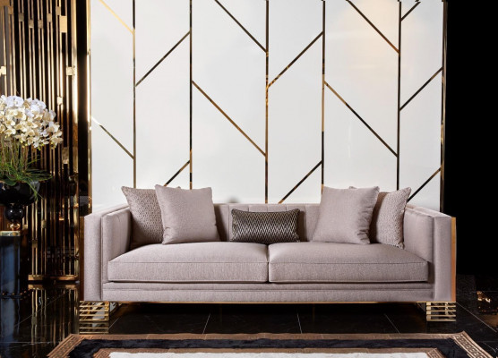 Bankstel 3+3+1 zits salontafel bijzettafel bank fauteuil set 5-delig.