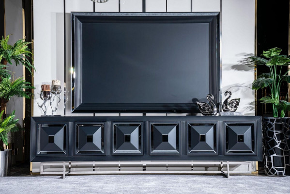 Woonkamer tv-meubel tv-standaard kast lage tv-tafel nieuw zwart --> Woonkamer tv-meubel tv-standaard kast lage tv-tafel nieuw zwart