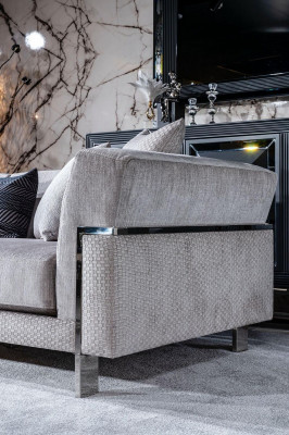 Sofa set 3+3+1 dressoir spiegel salontafel zitbank set design