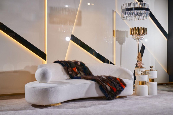 Luxe driezitsbank 3-zitsbanken Zitontwerpmeubels Banken wit