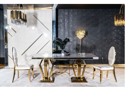 Luxe tafels Eetkamertafel Eetkamer Modern roestvrijstaal onmiddellijk wit