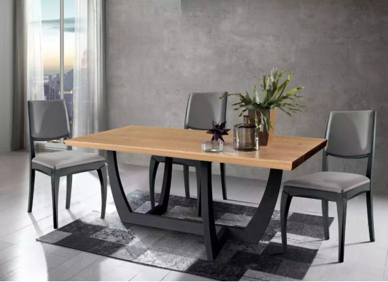 Eettafel 180 cm houten keukentafel Eettafels nieuw bruin Tafel modern Tafel