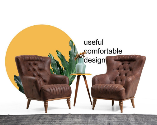 Luxe meubelontwerp Moderne designstoel Bruin Woonkamer Nieuw