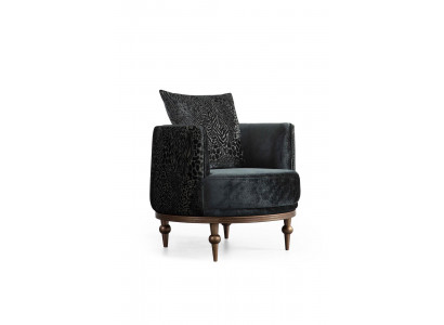 Ronde fauteuil luxe gestoffeerd design textiel 1-zits eenzitter meubels meubels