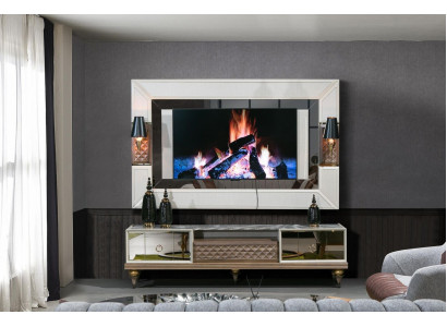 Wandmeubel set RTV tv-standaard laag tafel hout luxe XXL kast