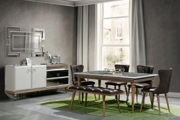 Compleet set eettafel 4x stoelen eetkamerset eiken houten tafel tafels 4-delig.