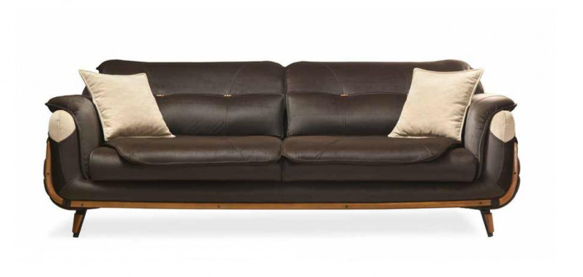 Bank 3-zits fauteuil design gestoffeerde stoel klassiek ontwerp woonkamer