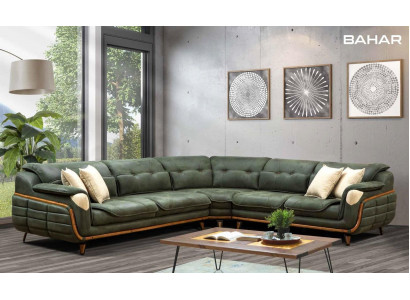 Ontwerp hoekbank L-vorm Bankstoffering Luxe woonkamer Zachte stijl
