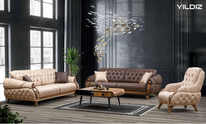 Fauteuil zitplaats klassiek design woonkamer gestoffeerde eenzitter leren stijl