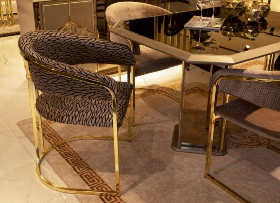 Eetkamerstoel Luxe Modern Stoel Textiel Design Italiaanse Meubels