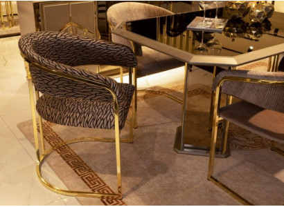 Eetkamerstoel Luxe Modern Stoel Textiel Design Italiaanse Meubels