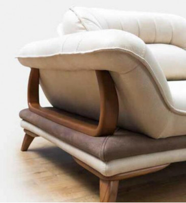 Woonkamer Textiel L-vorm bankstellen Witte hoekbank gestoffeerde meubels - Hoekbankstel