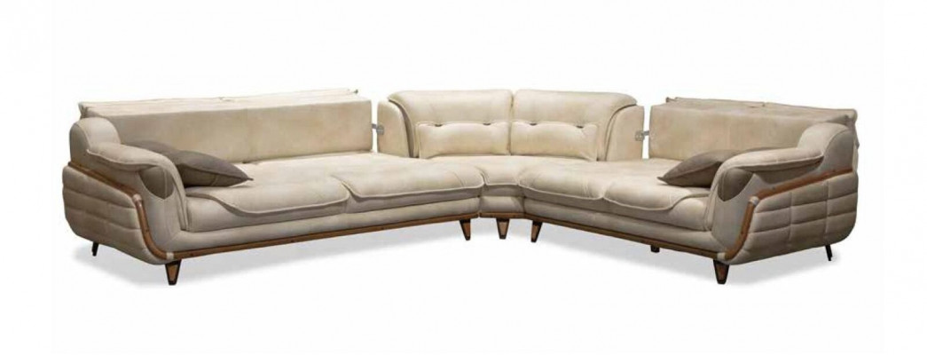 Hoekbank L-vorm textiel luxe bank woonlandschap gestoffeerde bank bankstellen