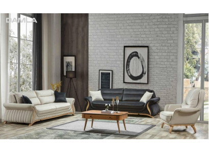 Ontwerp bankstel gestoffeerde bank fauteuil set garnituur 3+3+1 3-delige Set