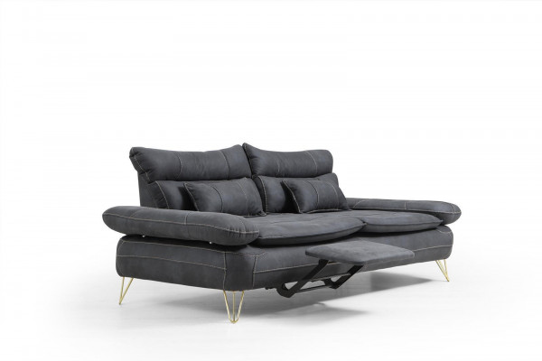 Bankstel 3+3+1+1 Zitsbank Groep Zwart Bank Fauteuil Banken Set 4-delig