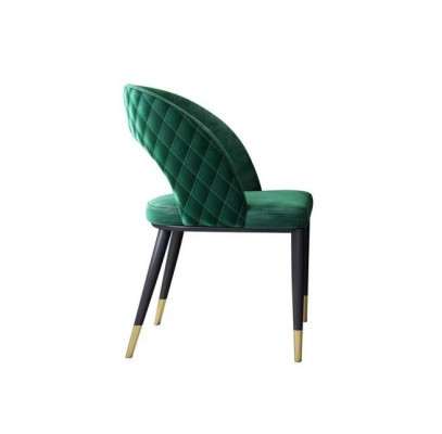 Eetkamerstoelen Woonkamer Groen stijlvolle stoel met houten poten Modern