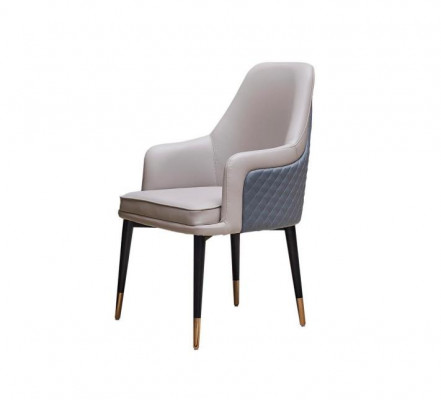 Eetkamerstoelen Woonkamer luxe grijze stoel met houten poten Modern nieuw