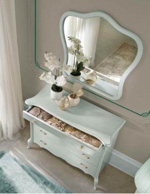 Spiegel Dressoir Kast Commodes Slaapkamer Set Hout Moderne Stijl Kaptafel