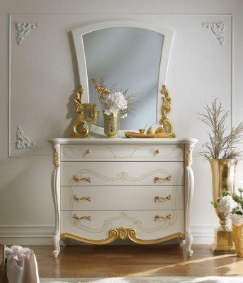 Elegante stijl meubels slaapkamer kast commode klassieke dressoir met spiegel