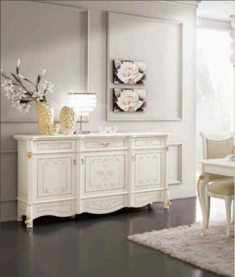 XXL Buffet Ladekast Kast Barok Rococo Dressoir Console Italiaanse meubels