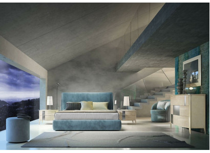Luxe slaapkamerset 4-delig. Bed 2x nachtkastje ladekast Modern ontwerp bedden.