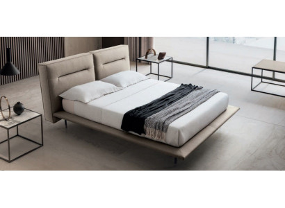 Ontwerp houten bedden met textiellederen bekleding 200x200cm bed slaapkamer hotelbedden tweepersoons.
