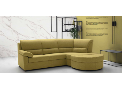 Italiaanse meubels Textiel Geel Moderne Luxe Hoekbank L-Vorm Edele Modern alfitalia.