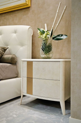 Italiaanse stijl meubels 4-delige set Bed + 2x nachtkastje + commode slaapkamer