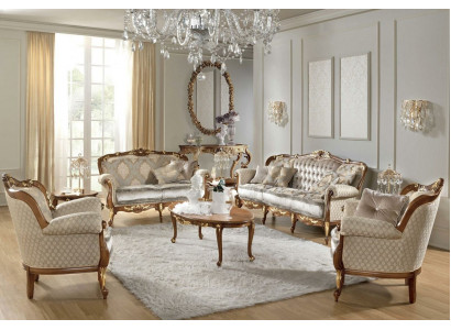 Sofa Barok Rococo Klassieke Driepersoonsbank 3-zitter Bank Beklede Banken Banken