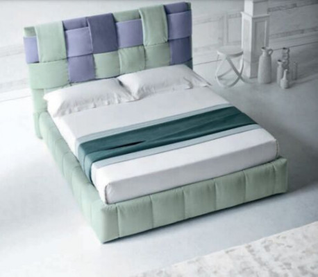 Moderne luxe bedden gestoffeerd textiel Hoogwaardig slaapkamerbed Italiaanse meubelen