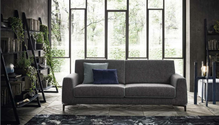 Ontwerp Grijs Bankstel 3-Zits Modern Stof Bank Bankstel Luxe alfitalia