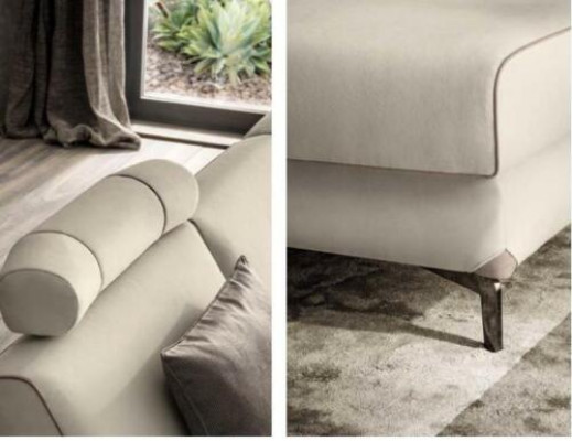 Ontwerp Grijs Bankstel 3-Zits Modern Stof Bank Bankstel Luxe alfitalia